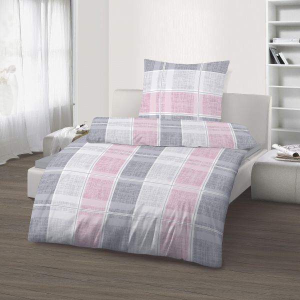 Biber Bettwäsche 2tlg. 135/200 cm 17928-422 rosa