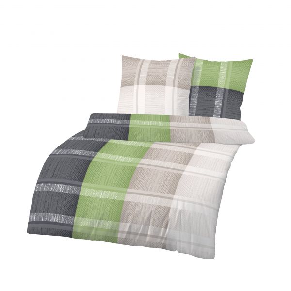 Renforce Bettwäsche 2tlg. 155/220 cm 18018-409 grün-1