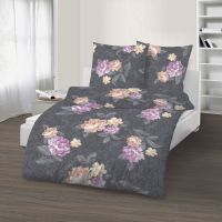 Biber Bettwäsche 2tlg. 135/200 cm 18110-600 schiefer puder Biber Bettwäsche 2tlg. 135/200 cm 18110-600 schiefer puder