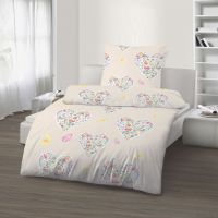 60/40 CO/PES  Renforce Bettwäsche 2tlg. 135/200 cm 105469-400 Herz Schmetterling apricot 60/40 CO/PES  Renforce Bettwäsche 2tlg. 135/200 cm 105469-400 Herz Schmetterling apricot