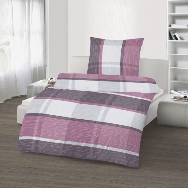 Biber Bettwäsche 2tlg. 135/200 cm 47841-439 himbeere