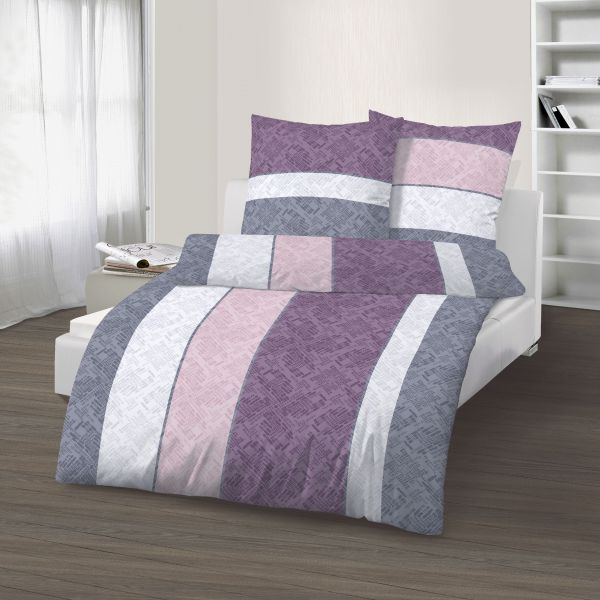 Biber Bettwäsche 2tlg. 155/220 cm 18026-440 lila rose