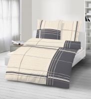 Renforce Bettwäsche 2tlg. 155/220 cm 47882-209 creme grau Renforce Bettwäsche 2tlg. 155/220 cm 47882-209 creme grau