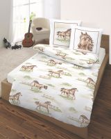 Biber Bettwäsche 2tlg. 135/200 cm 4305-406 Pferde creme Biber Bettwäsche 2tlg. 135/200 cm 4305-406 Pferde creme