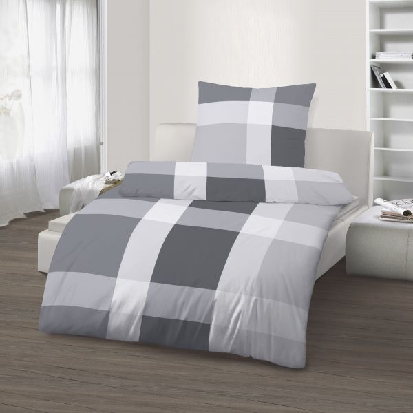 Biber Bettwäsche 2tlg. 135/200 cm 47619-411 anthrazit