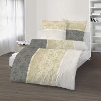 Biber Bettwäsche 3tlg. 200/200 cm 18109-400 gold Biber Bettwäsche 3tlg. 200/200 cm 18109-400 gold