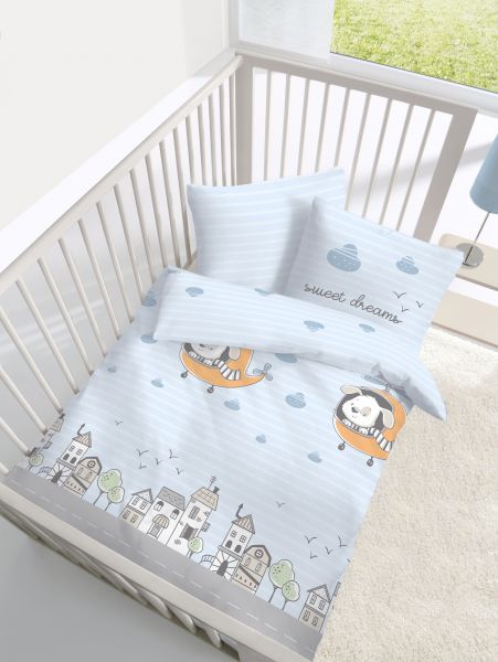 Renforcé Bettwäsche 2tlg. 100/135 cm 404383-901 sweet dreams blau