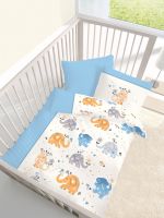 Biber Bettwäsche 2tlg. 100/135 cm 27957-405 Elefanten blau Biber Bettwäsche 2tlg. 100/135 cm 27957-405 Elefanten blau